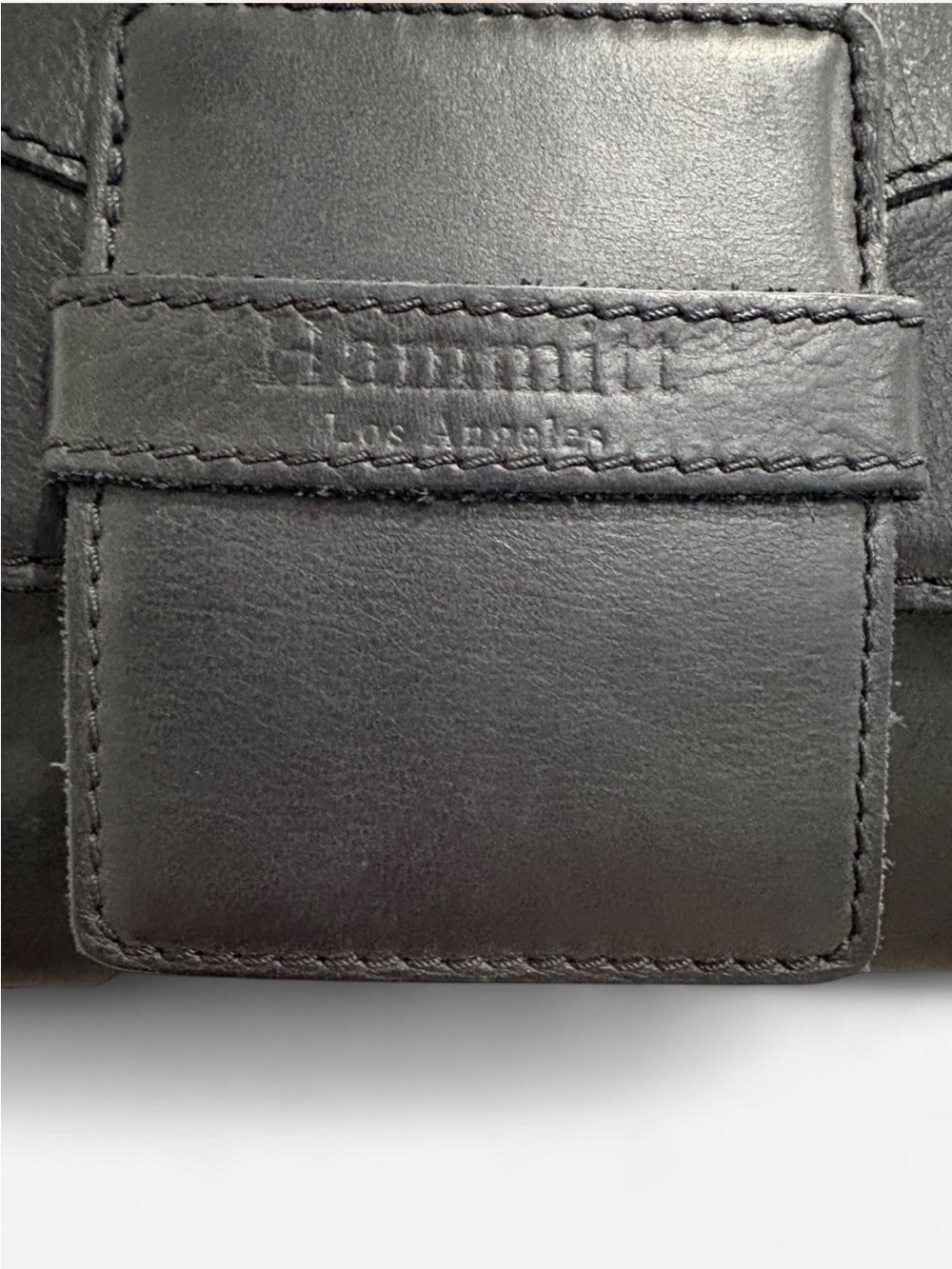 Hammitt LA Black Leather Edgy Messenger Crossbody Bag Red Interior $425 - Picture 5 of 11